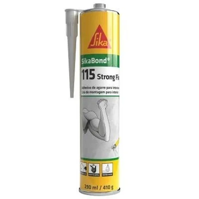 Клей "рідкі цвяхи" універсальний монтажний Sika SikaBond-115 Strong Fix 290 мл