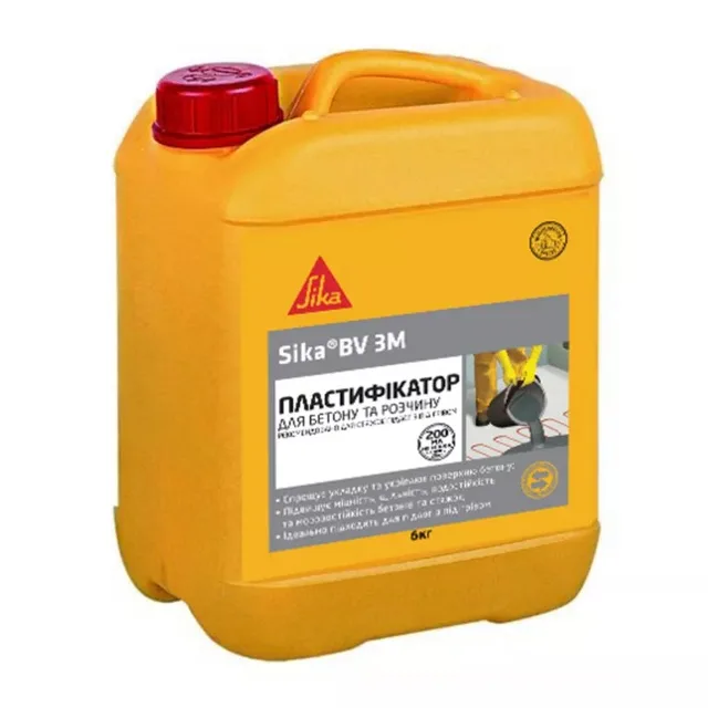 Пластифікатор для бетону і розчину (для теплих підлог) Sika BV 3M, 6 кг