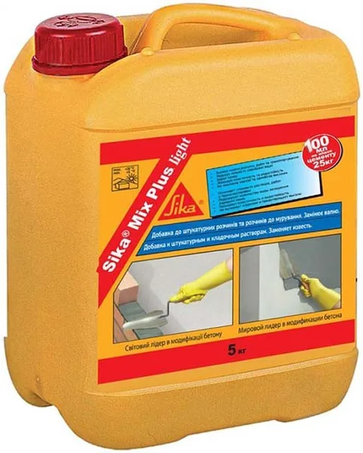 Пластифікатор, замінник вапна Sika MixPlus Light, 5 кг