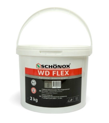 Затірка для плитки Sika Цементна Еластична SCHÖNOX WD Flex біла, 2 кг