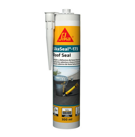 Клей-герметик бітумно-полімерний для покрівель Sika SikaSeal®-173 300 мл чорний